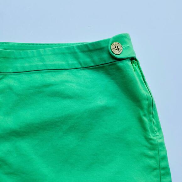 Lilly Pulitzer Alessi Stretch Short Cabana Green Side Zip 4.5" Inseam Size 16 - Picture 3 of 8
